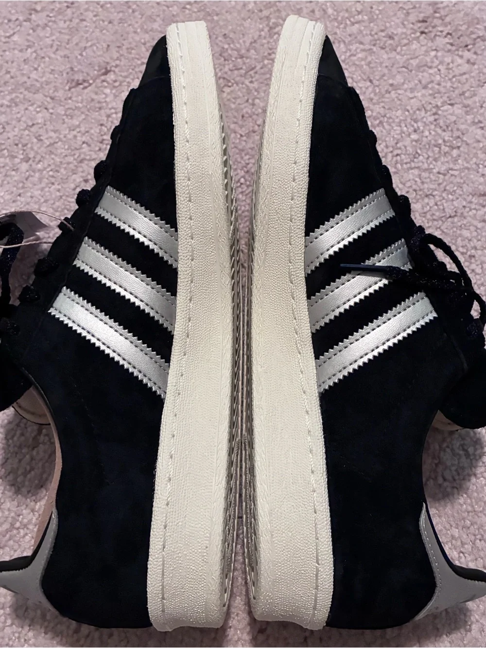 Adidas Campus 80s - Men’s Black Suede Sneakers with Silver Stripes